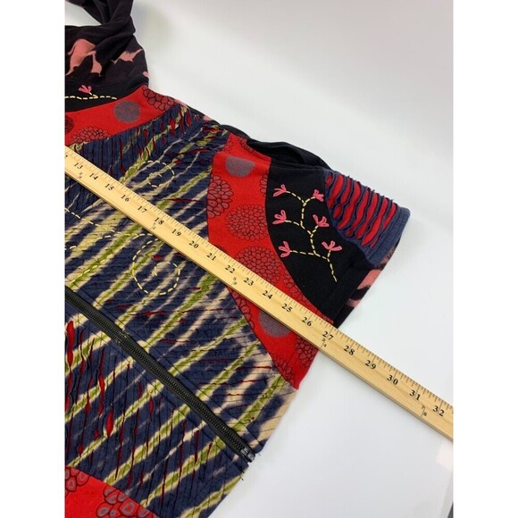 Rising International Full Zip Hoodie Lightweight Cotton Floral Embroidered XXL - Picture 13 of 14